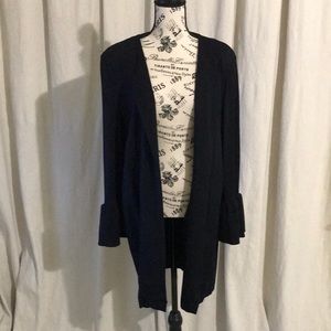 Black bell sleeve coat from Lane Bryant